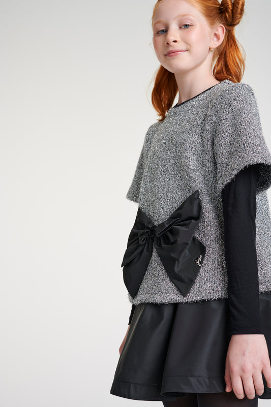 Boucle Bow Drop Waist Dress DS02194