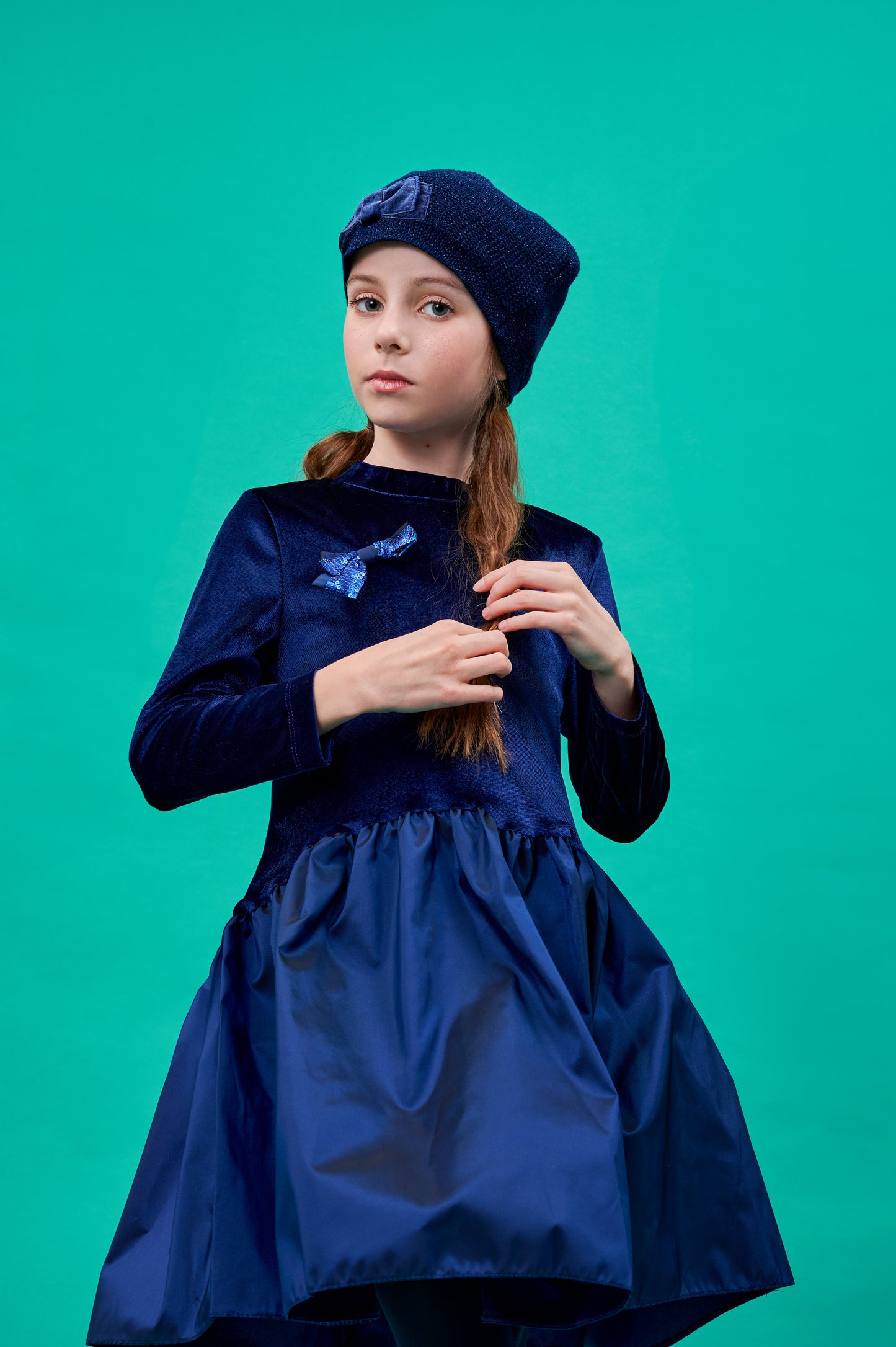 Velvety Blue Dress DSL0337