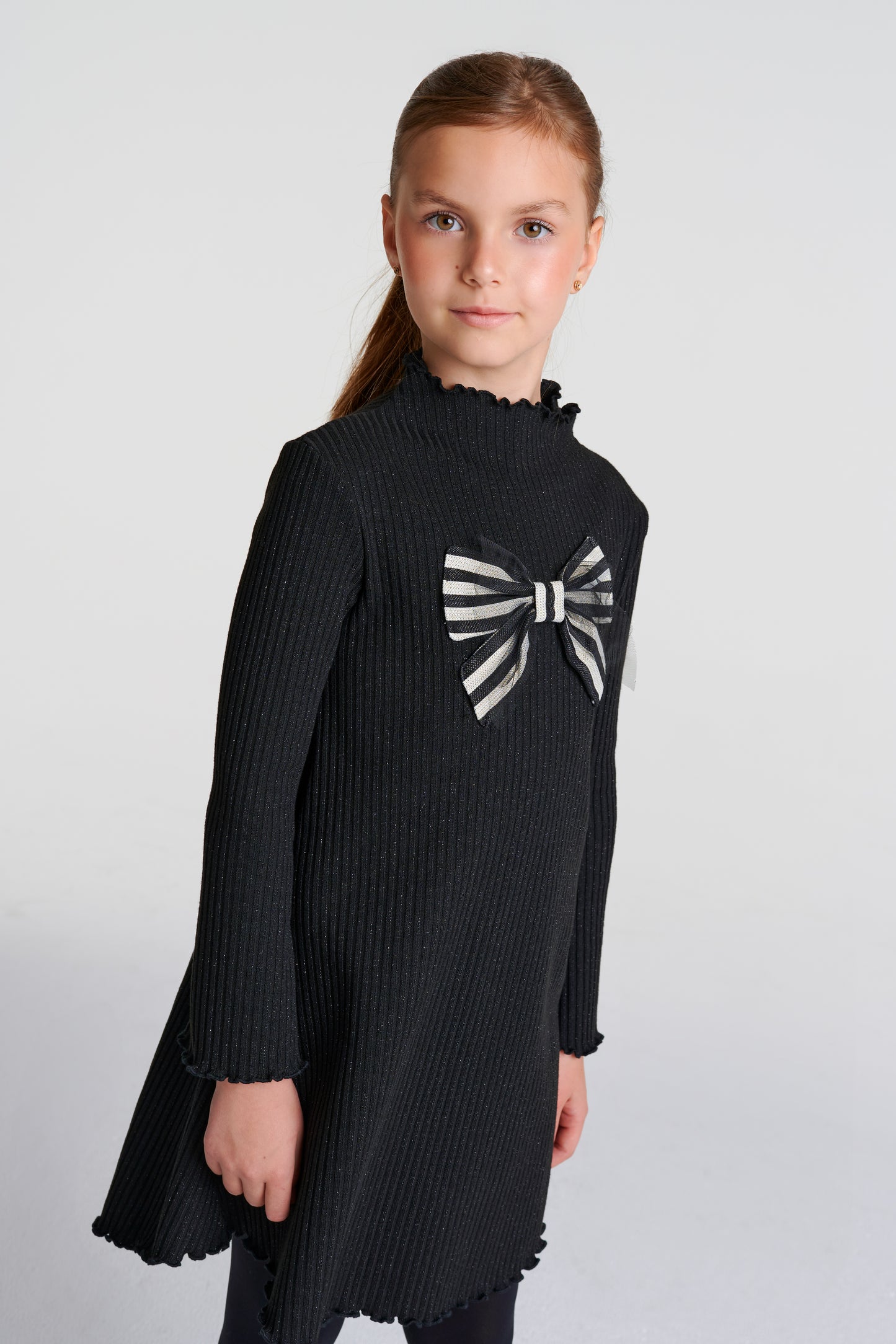 Ribbed Bow Dress DSL0476