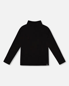 H20YG71 Brused Ribbed Mock Neck Top