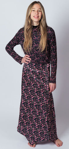 D-1921 Floral Printed Maxi Skirt