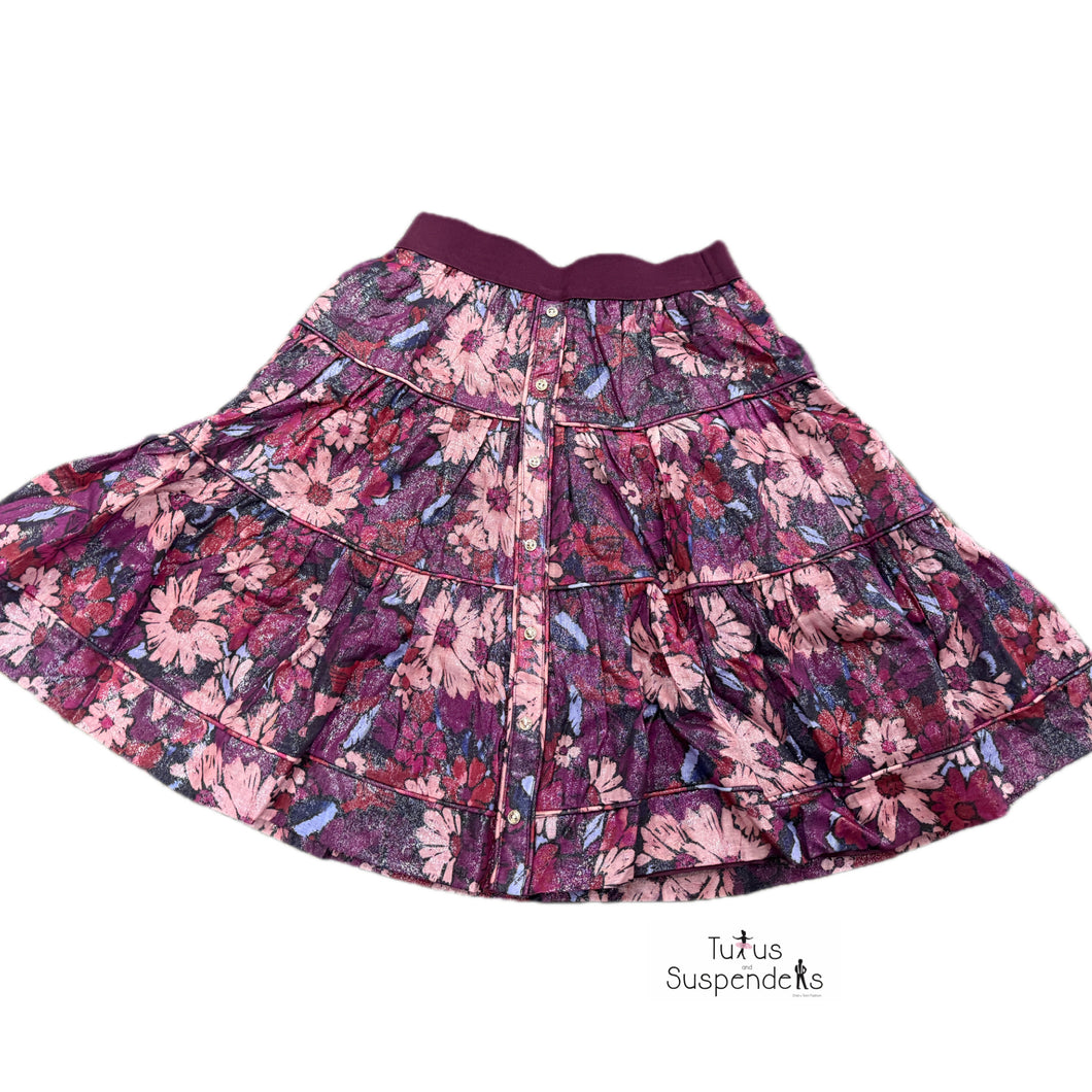 Custom Tiered Skirt w/ Buttons T 228