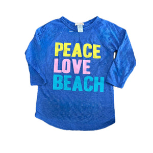 Peace Love Beach 3/4 Sleeve Tee ☮️❤️🏖️