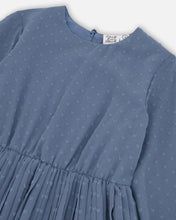Load image into Gallery viewer, Chiffony Blue Pleated Heart Dress F20O91