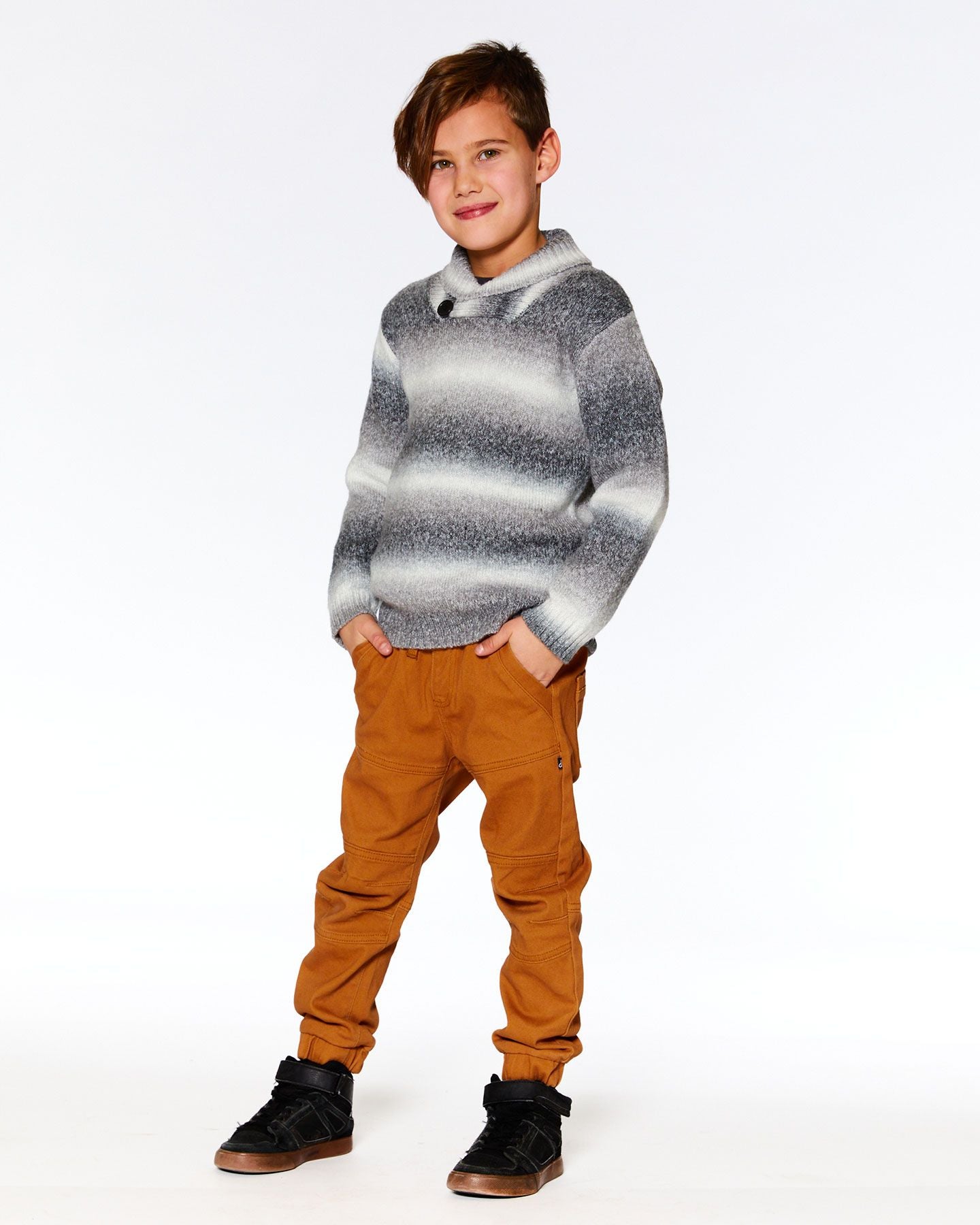 Gradient Shawl Collar Sweater F20UT76