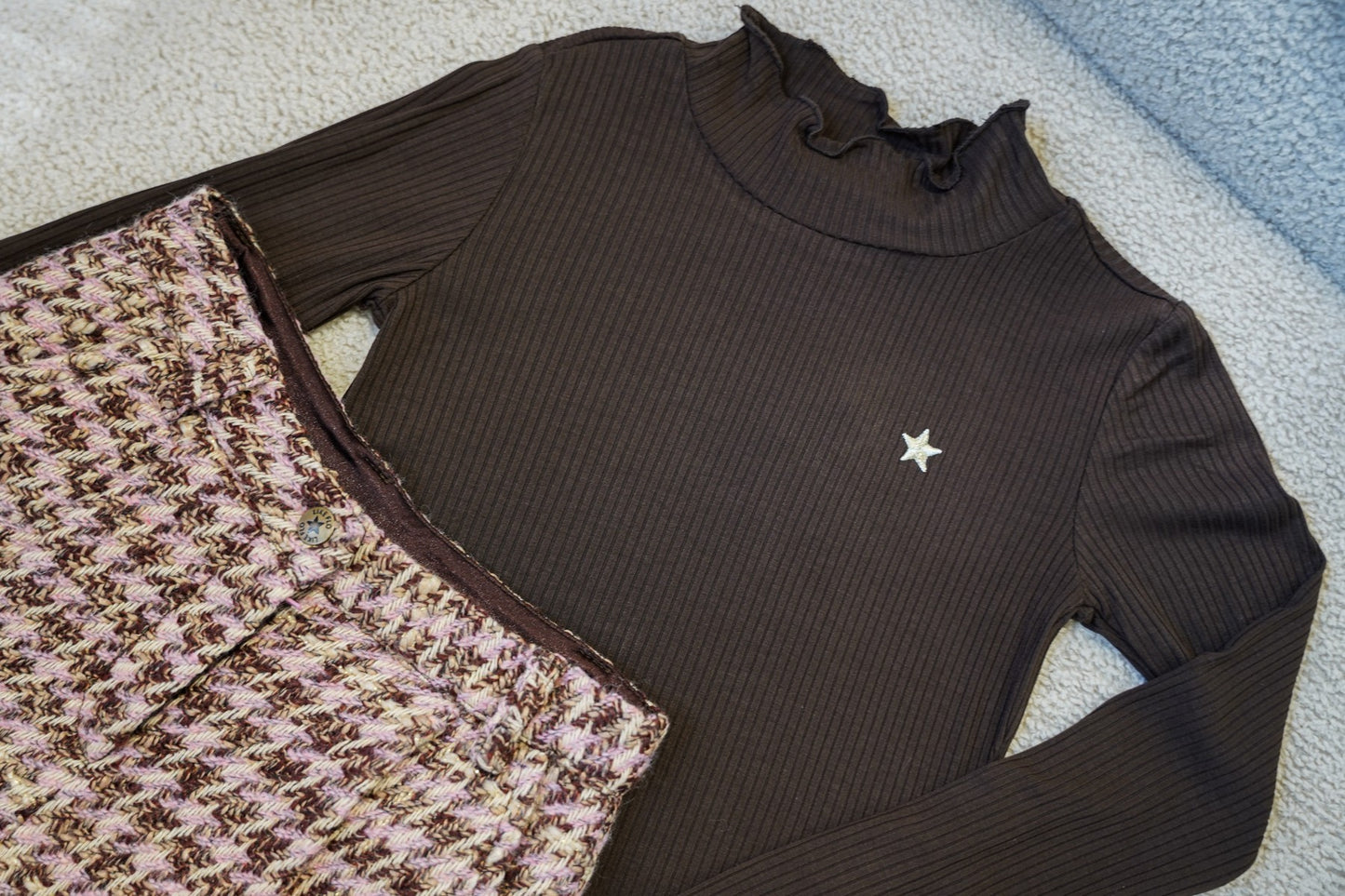 F508-5400 Ribbed Mockneck