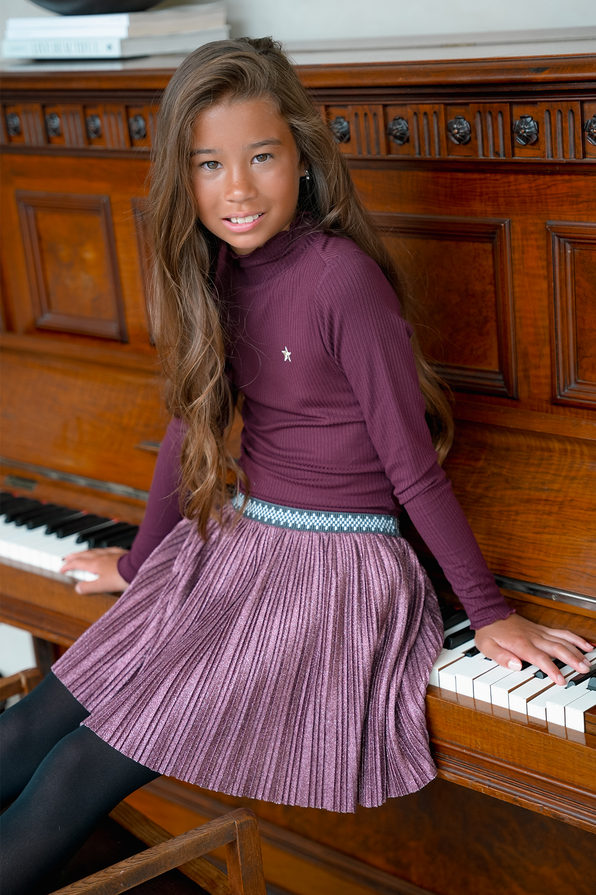 F508-5400 Ribbed Mockneck