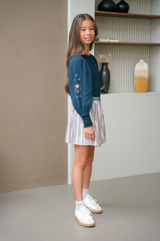 F509- 5704 Pleated Skirt