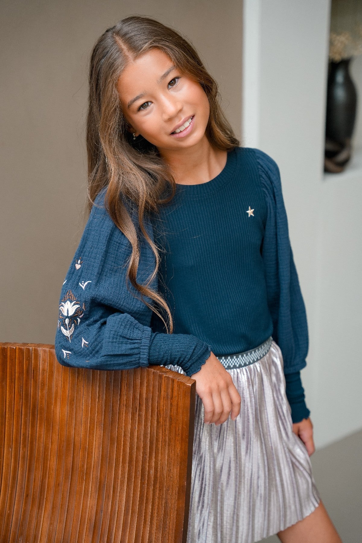 F509- 5704 Pleated Skirt