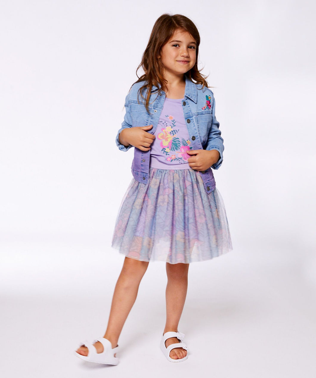 Printed Mesh Skirt G30H80