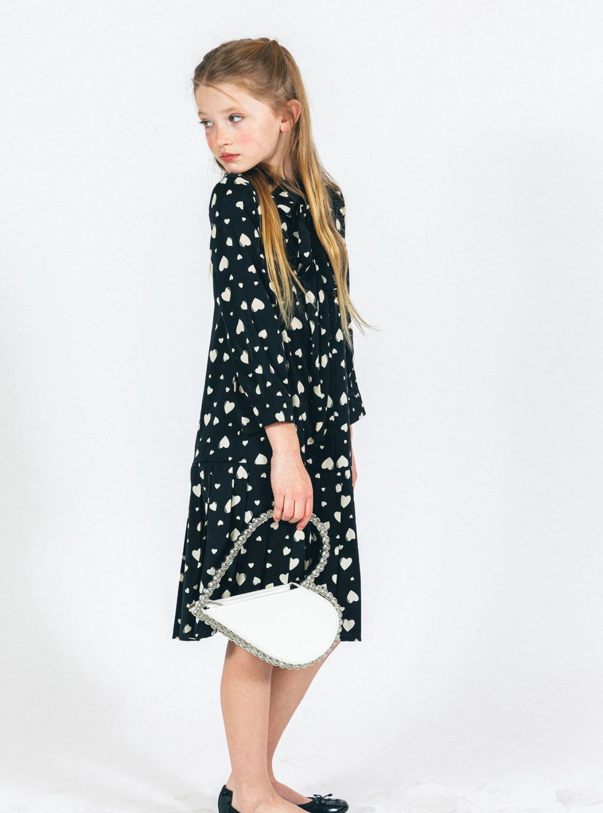 Black Heart Shirt Dress G-143