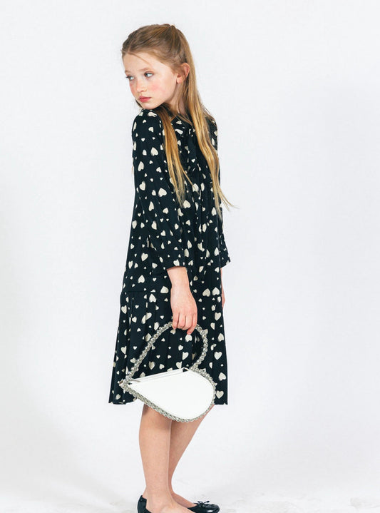 Black Heart Shirt Dress G-143