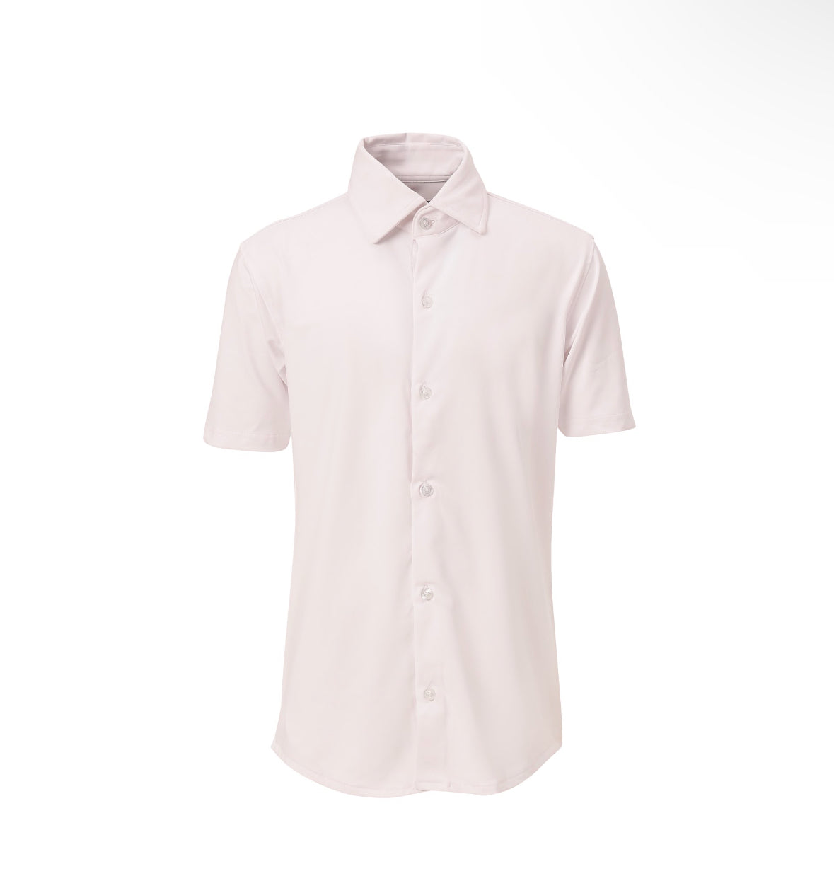 White 4 Way Stretch Short sleeve Dress Shirt 5590