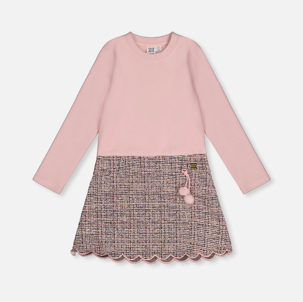 Pink Bi-Material Dress J20Q91