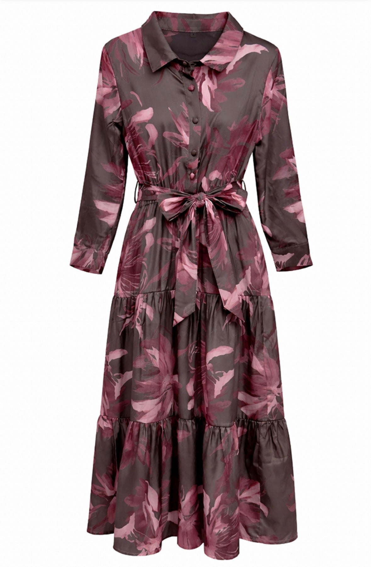 Pink Floral Dress T-348