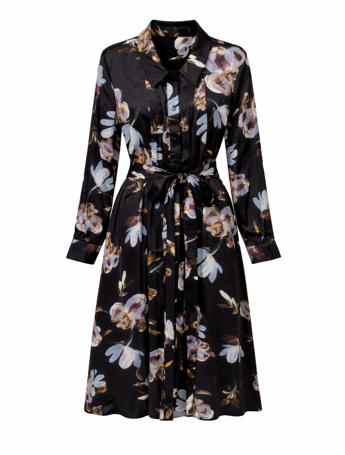Blue Floral Dress T-351