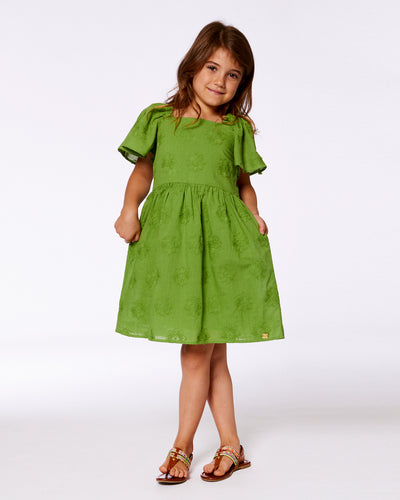 Embroidered Frill Dress G30O88