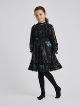 Load image into Gallery viewer, Blue Chiffon Floral Dress GW23435-B