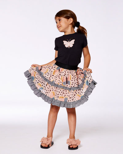 Printed Butterfly Skirt G30L80