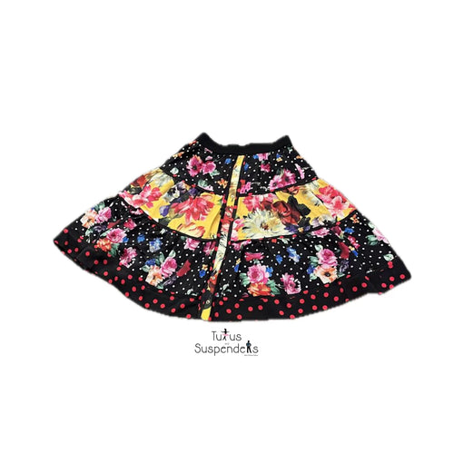 Floral Skirt w/ Faux Buttons TS 220