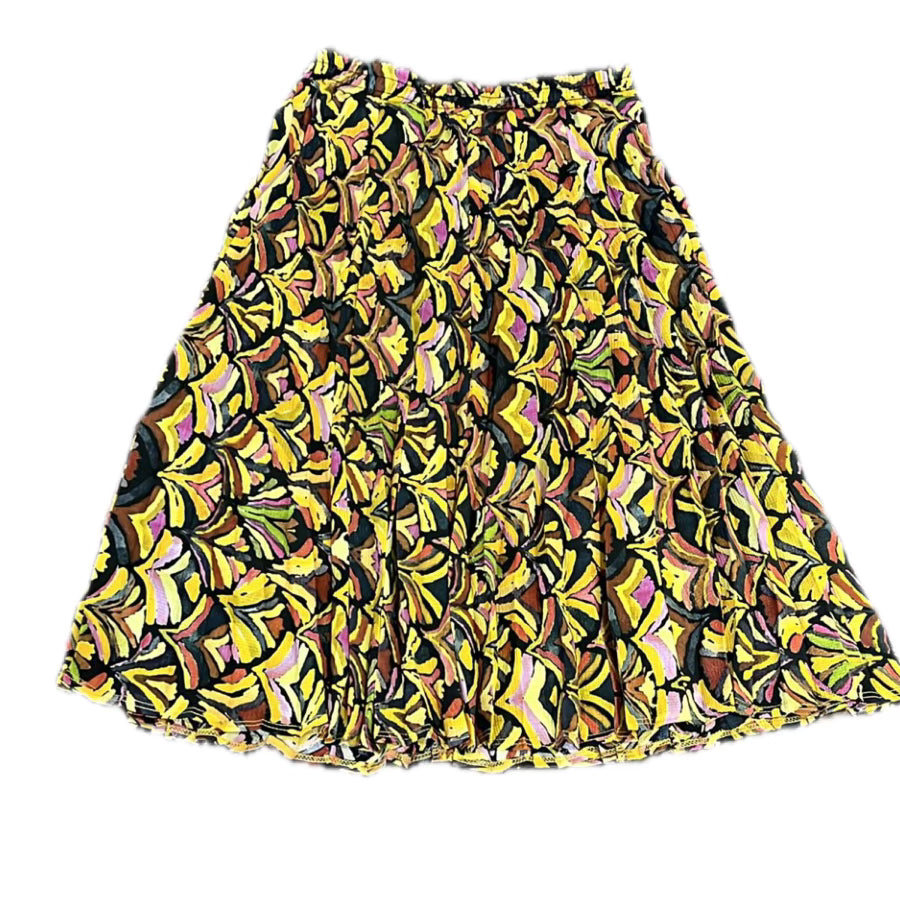 Yellow and Black Pleated Skirt J241-6581 SH