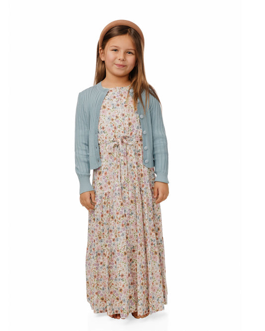 GS6065D Floral Maxi Dress w/ Cardigan
