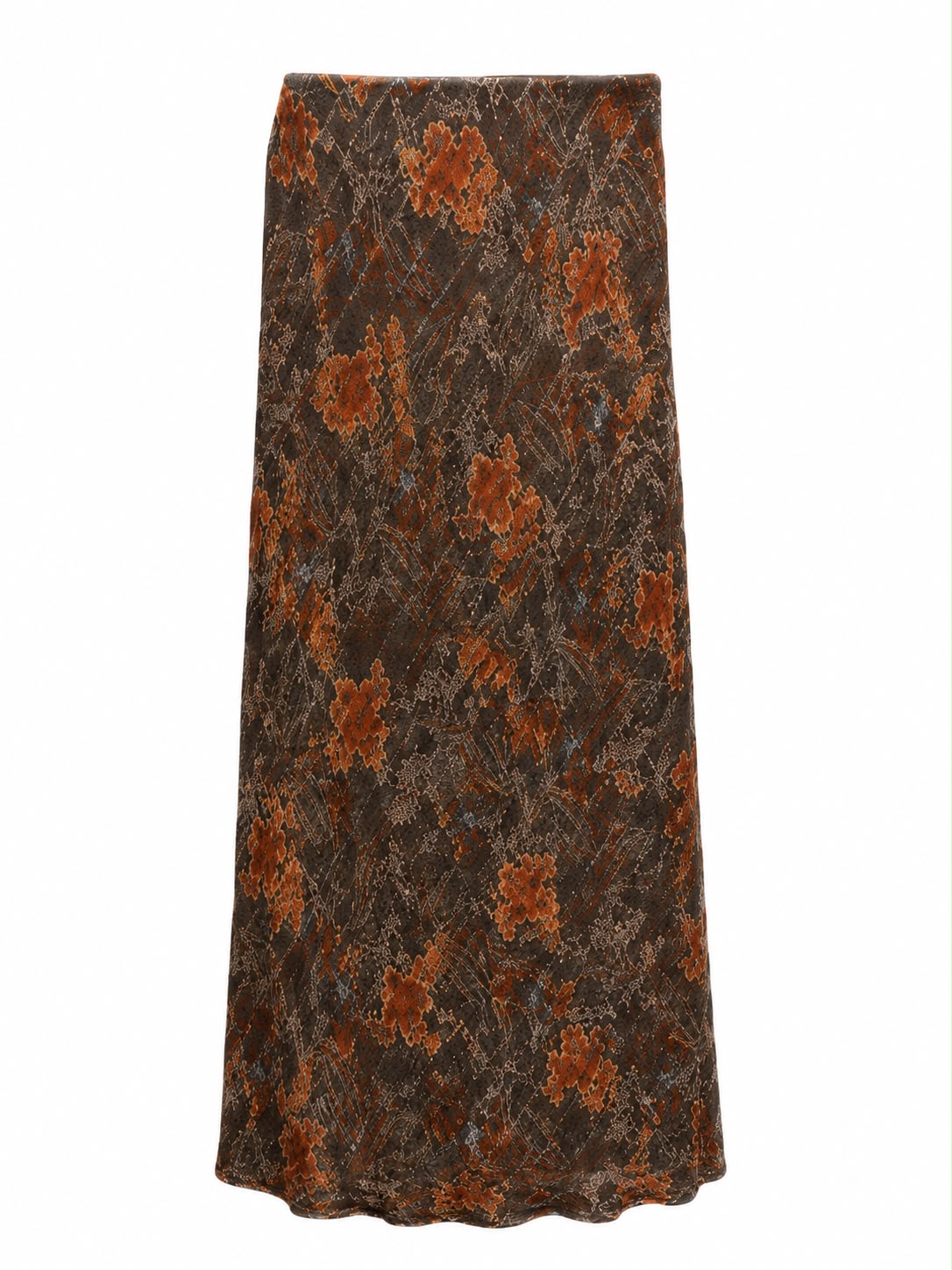 Leah Olive Print Slip Skirt J262-6683