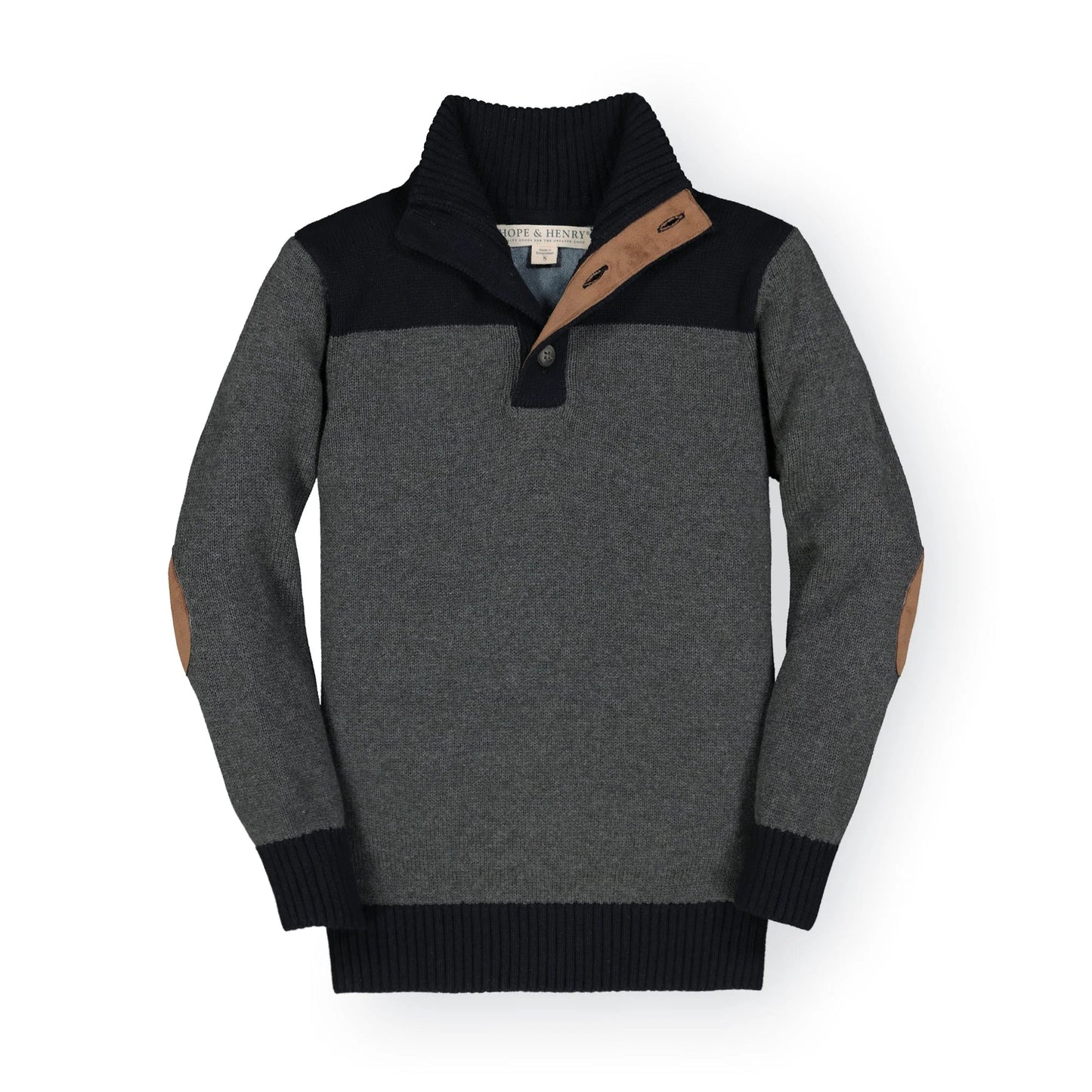 Contrast Sweater w/ Elbow Patches