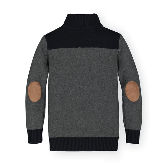 Contrast Sweater w/ Elbow Patches
