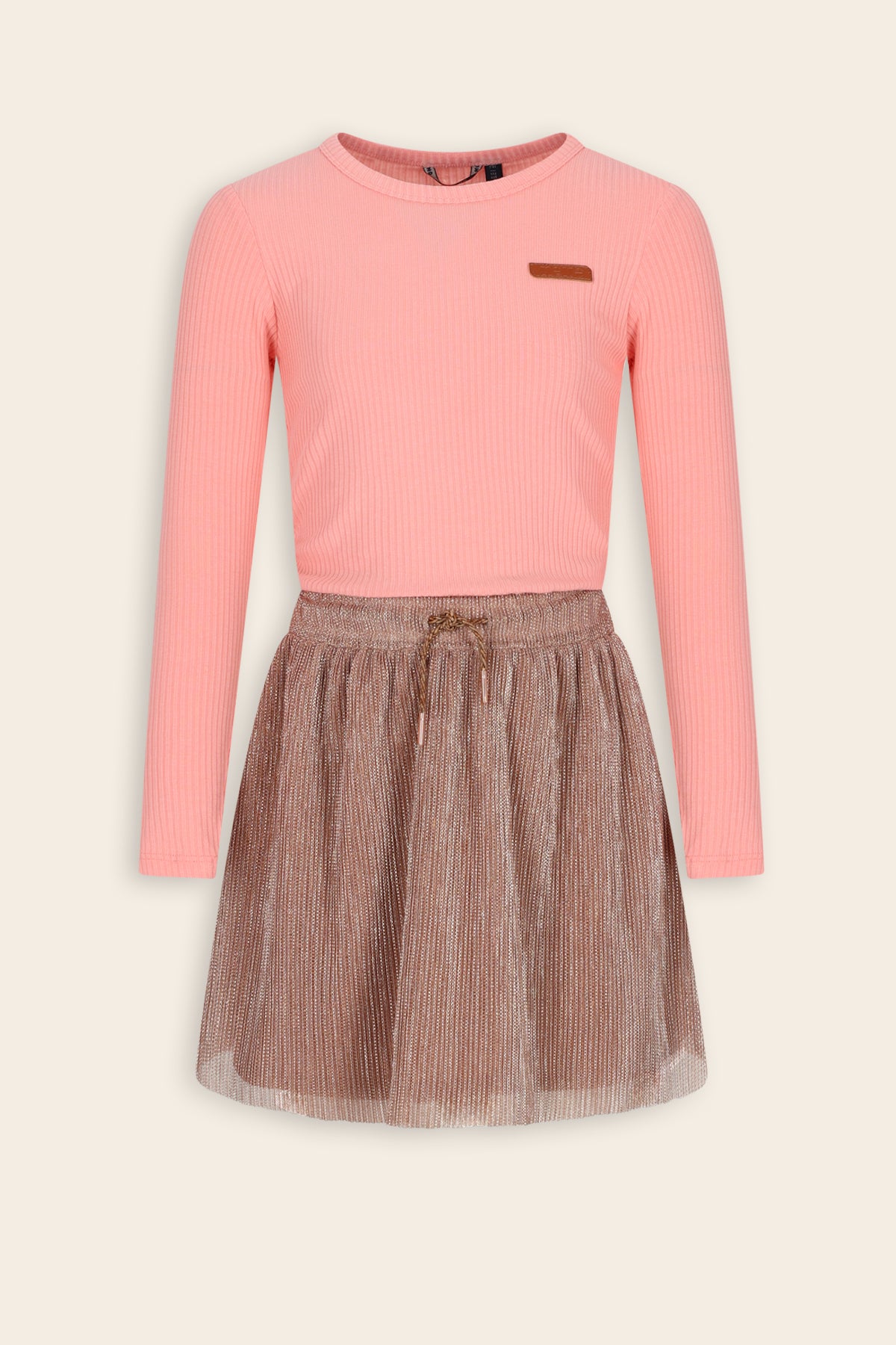 N609-5801 Maran Combi Dress w/ Foil Skirt