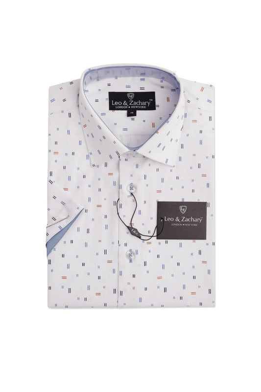 Mohegan Strands Short Sleeve Dress Shirt 5985