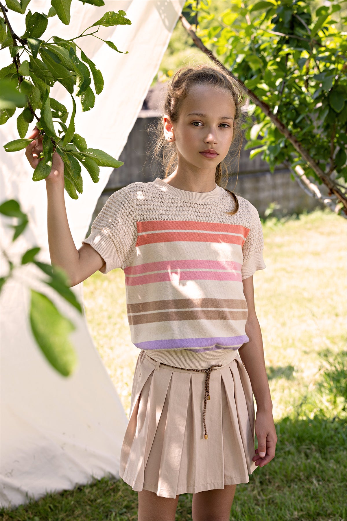 Kae Striped Knit Top N403-5316
