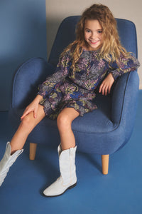 N508-5805 Navy Floral Dress