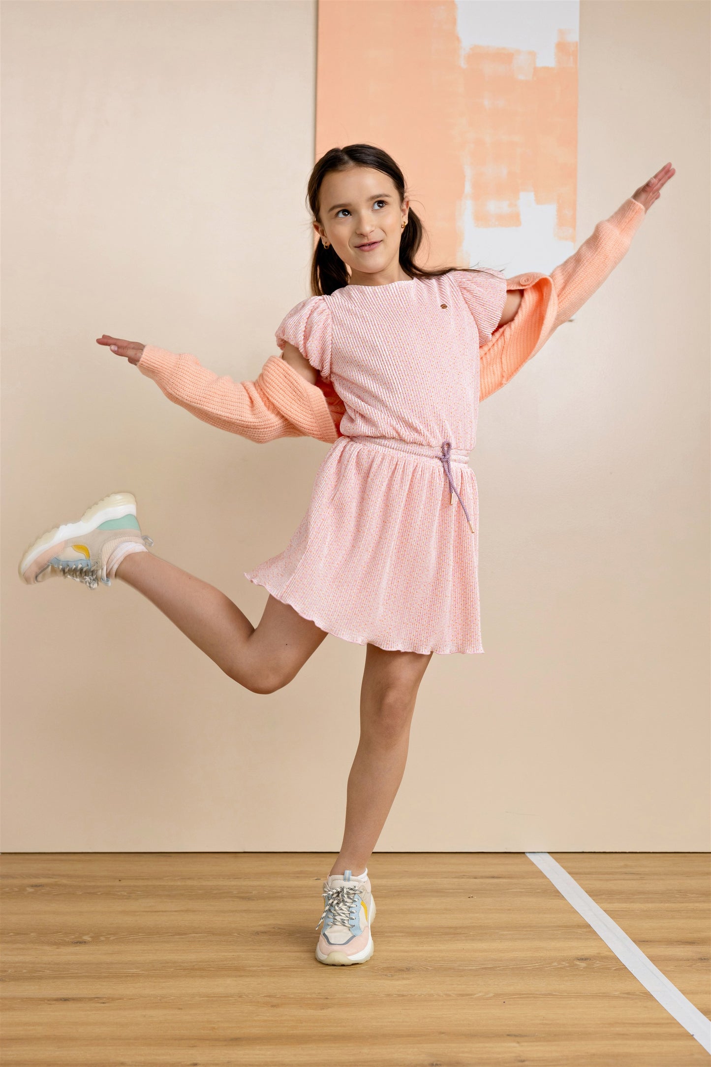 Miron AOP Plissee Dress S/SL N512-5800