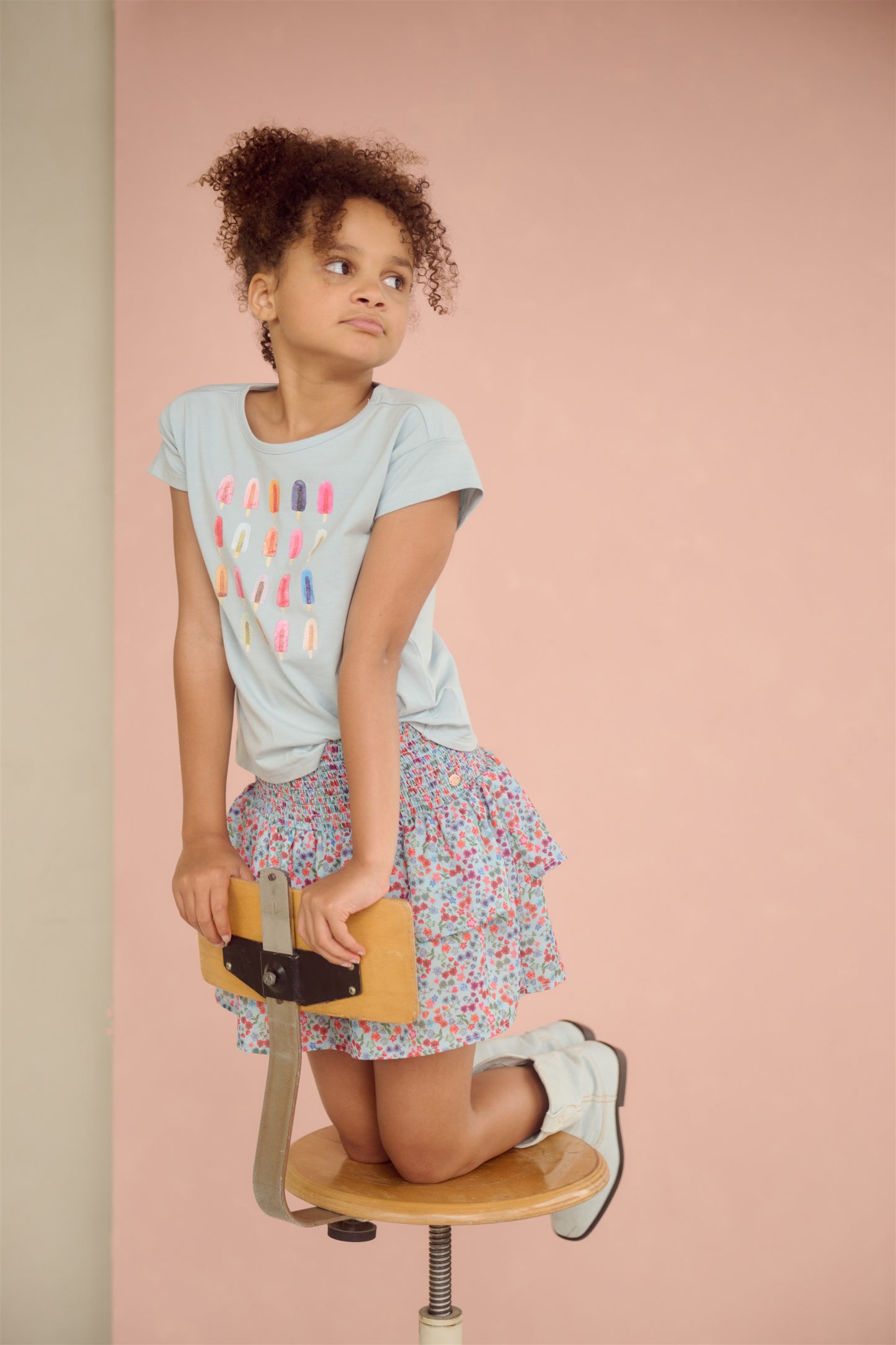 Nika AOP Smocked Skirt N602-5702