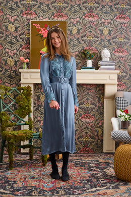 Baby Blue Lace Dress T-1127