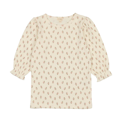 Floral Cluster 3/4 Sleeve Tee TQPT