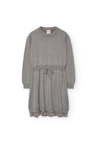 722089-8105 Knit Drawstring Waist Dress