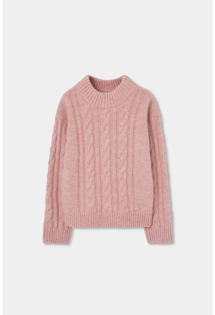 Pink Knit Pullover 424088-3877