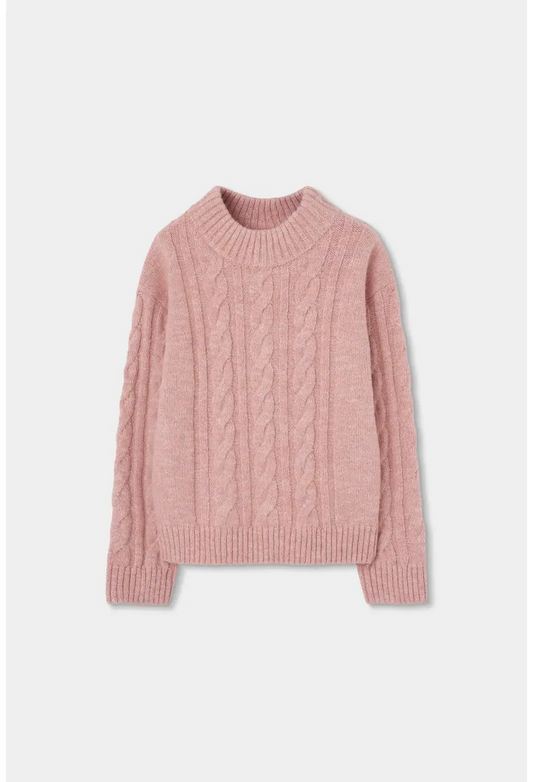 Pink Knit Pullover 424088-3877