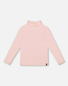 H20YG71 Brused Ribbed Mock Neck Top