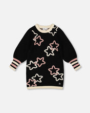 Load image into Gallery viewer, H20QT94 Knit Dress w/ Jacquard Stars