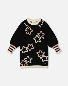H20QT94 Knit Dress w/ Jacquard Stars