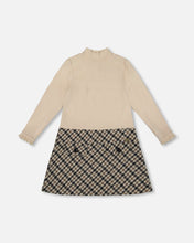 Load image into Gallery viewer, H20Q87 Bi-Material Mock Neck Dress