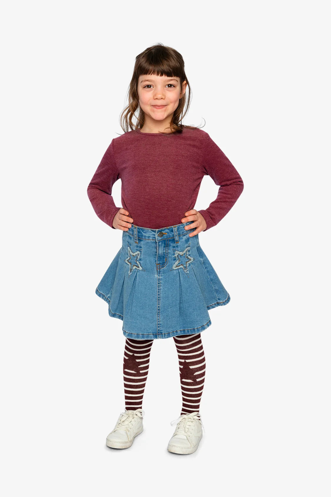 J20M80 Denim Pleated Skirt