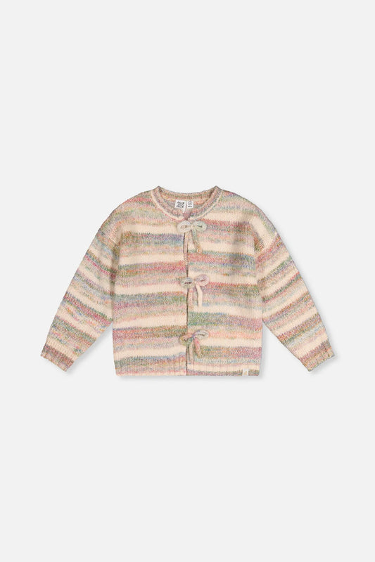 J20KT31 Spaced Dye Knitted Cardigan