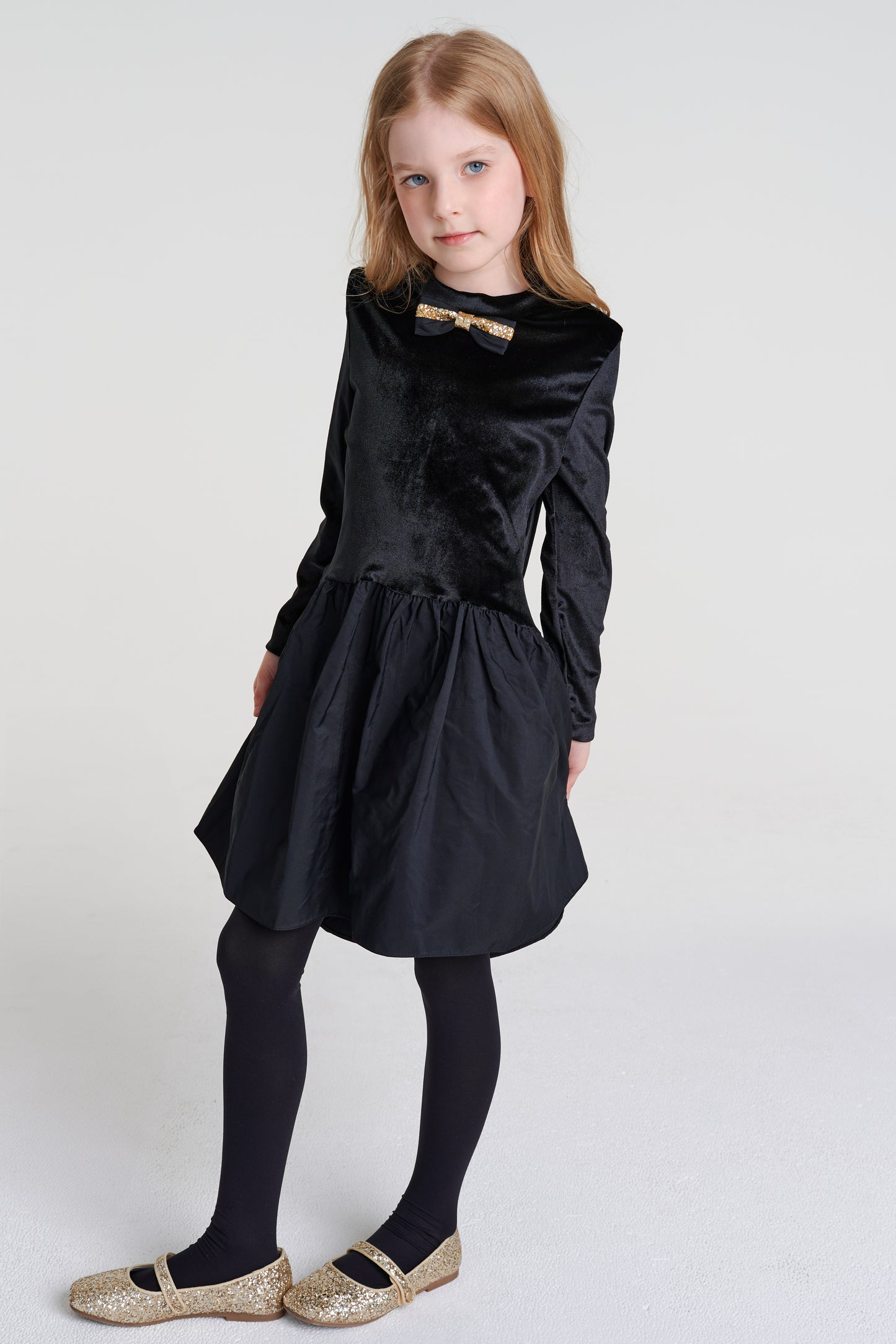 Velvety Black Dress DSL0327