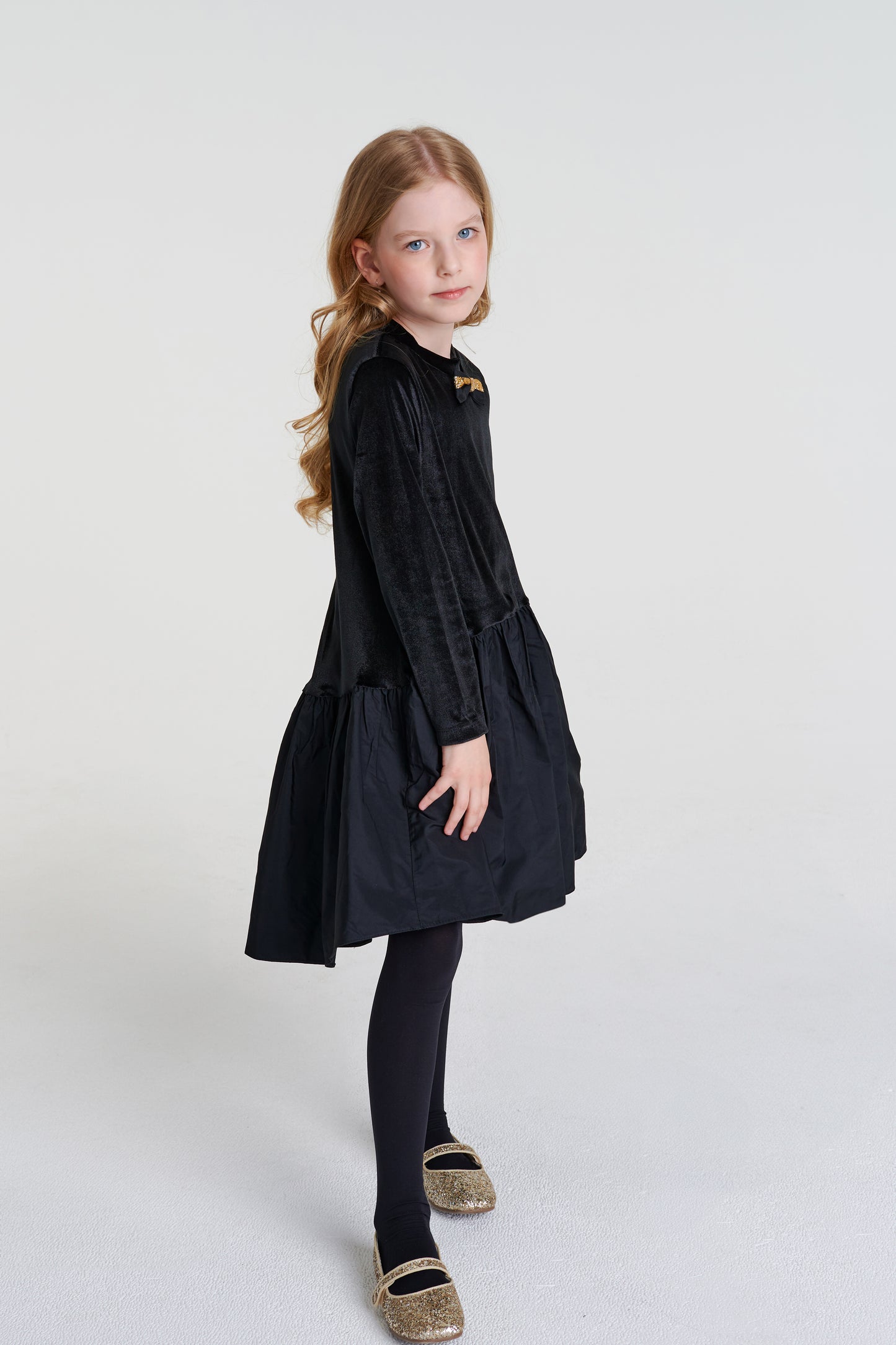 Velvety Black Dress DSL0327