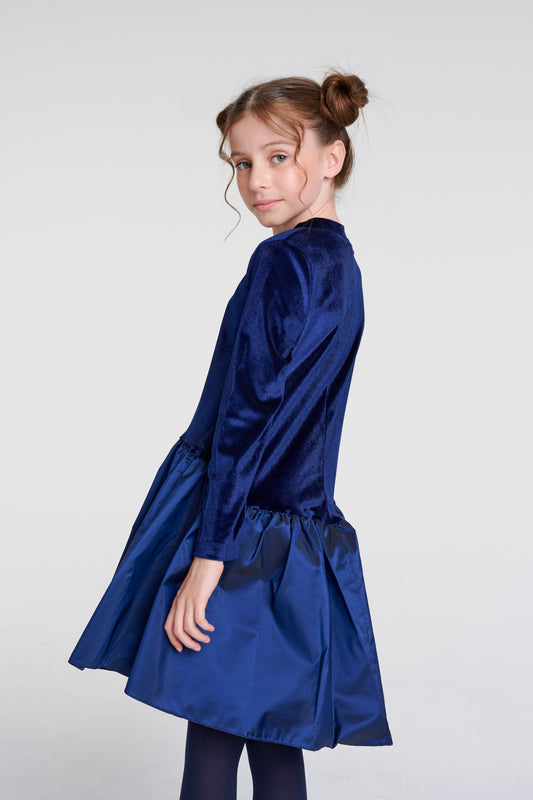 Velvety Blue Dress DSL0337