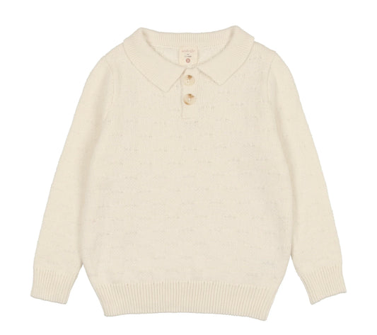 Long sleeve knit polo BKP